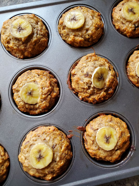 Refined Sugar-Free Honey Banana Muffins