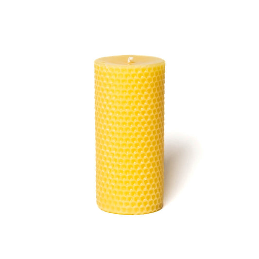 Honeycomb Pillar Beeswax Candle