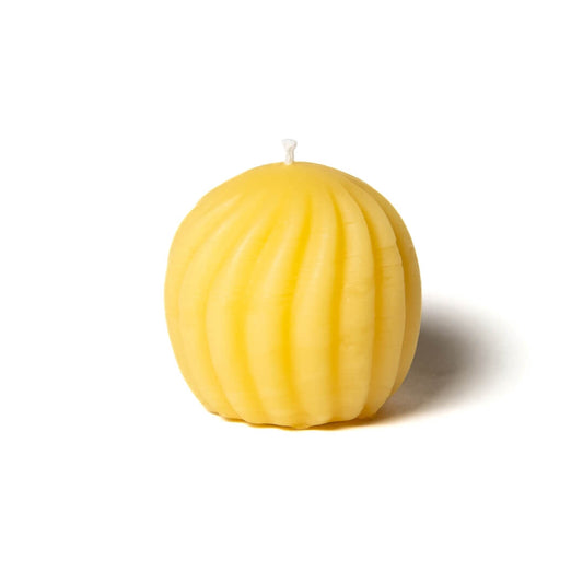 Spiral Sphere Beeswax Candle