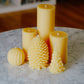 Honeycomb Pillar Beeswax Candle